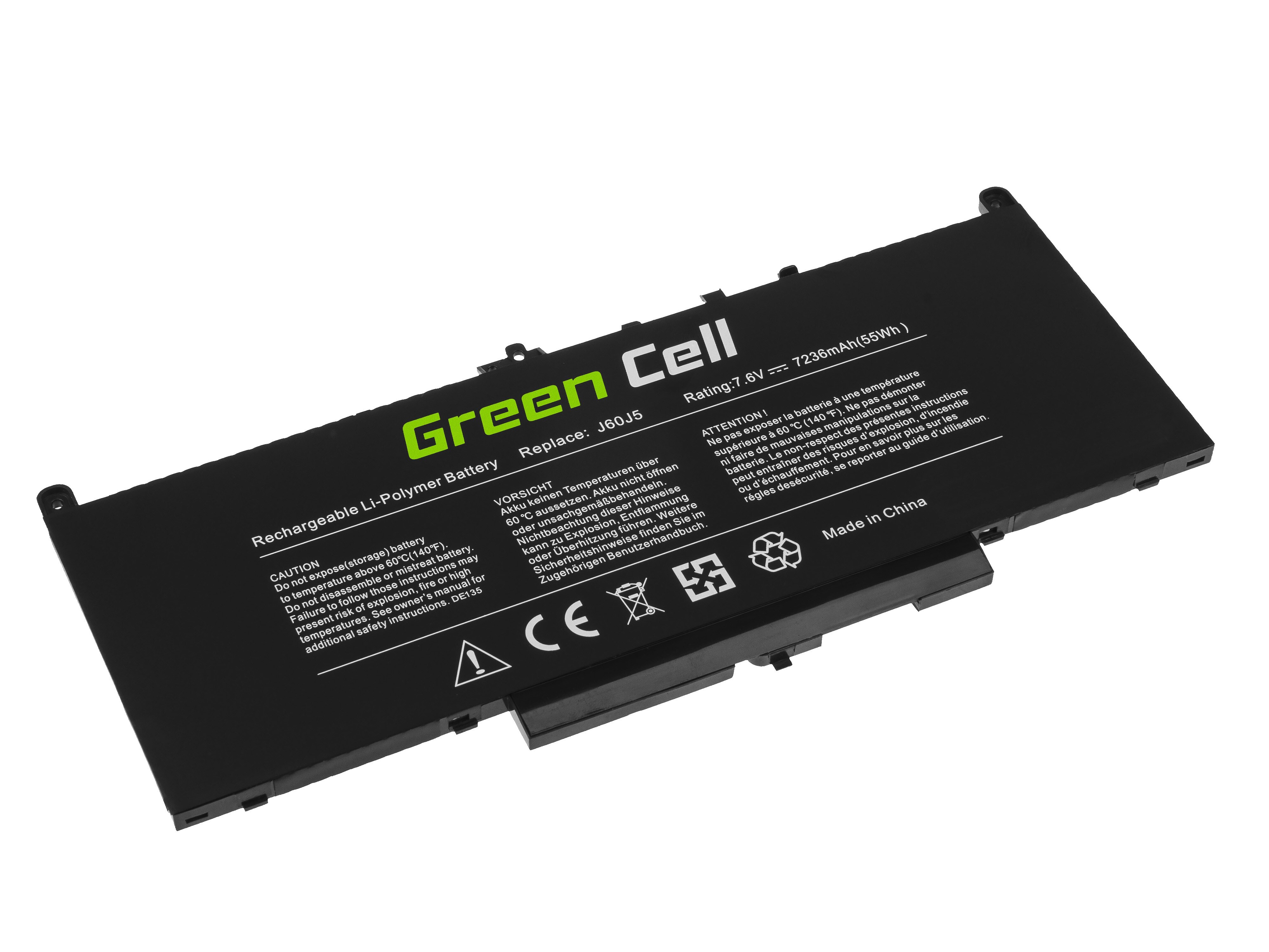 Green Cell laptop batteri til Dell Latitude E7270 E7470 5800mAh