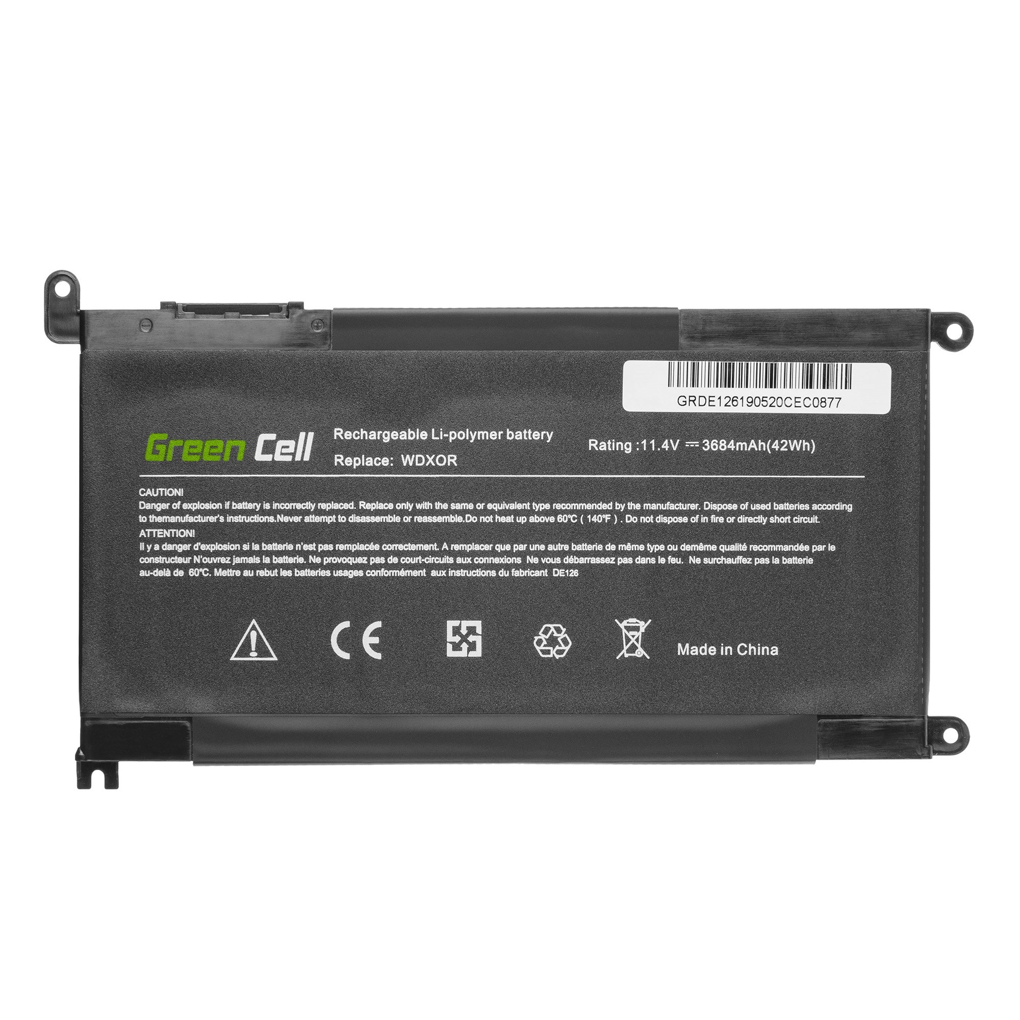 Green Cell laptop batteri til Dell Inspiron 13 WDX0R WDXOR 5570 Vostro 14