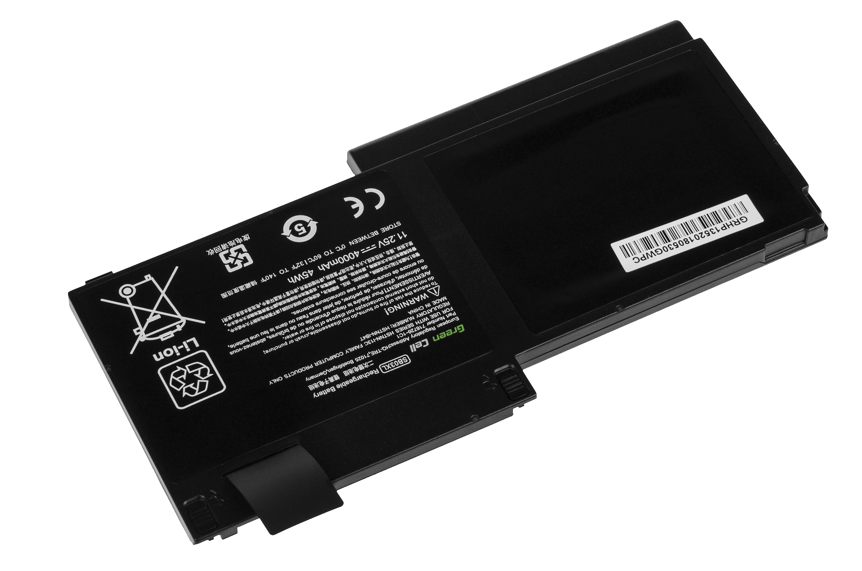 Green Cell laptop batteri til HP EliteBook 720 G1 G2 820 G1 G2 / 11,25V 4000mAh