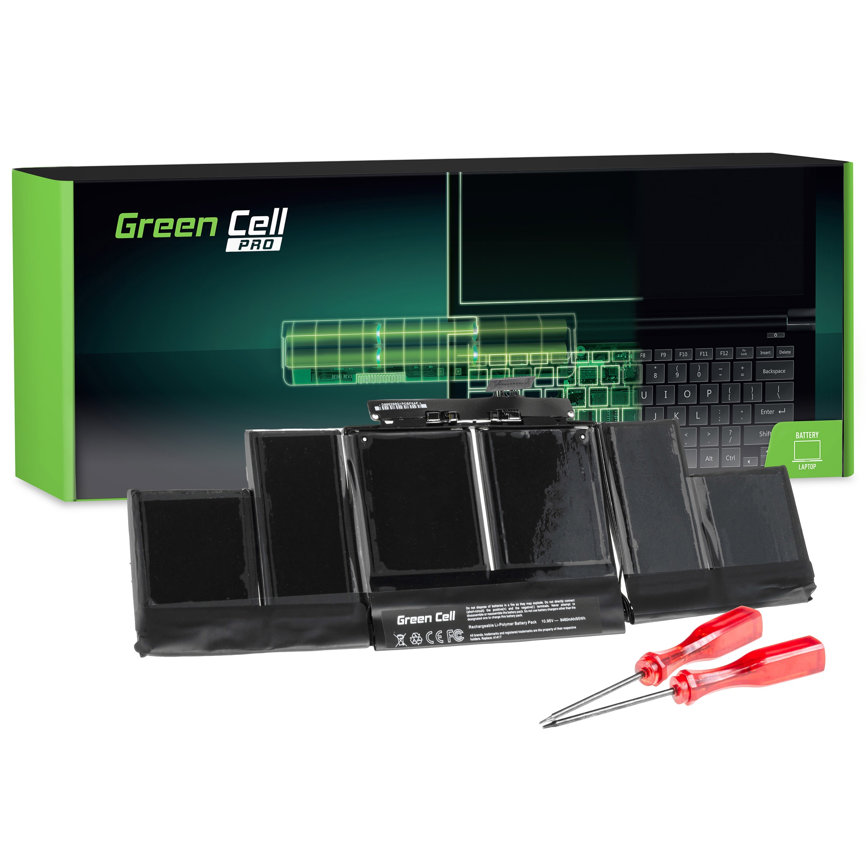 Green Cell PRO laptop batteri til Apple Macbook Pro 15 A1398 (Mid 2012, Early 2013)
