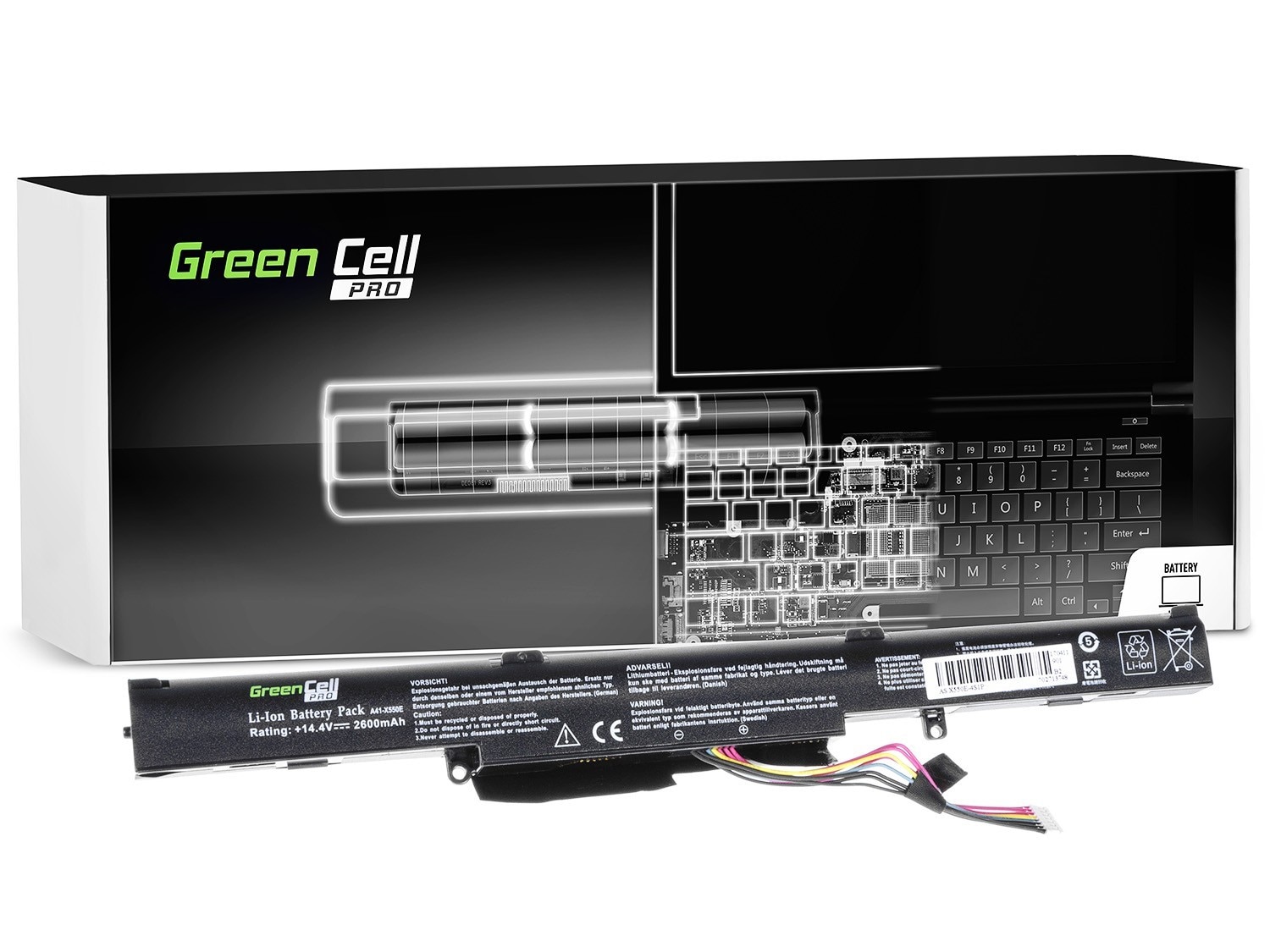 Green Cell PRO laptop batteri til Asus A41-X550E F550D F550DP F750L