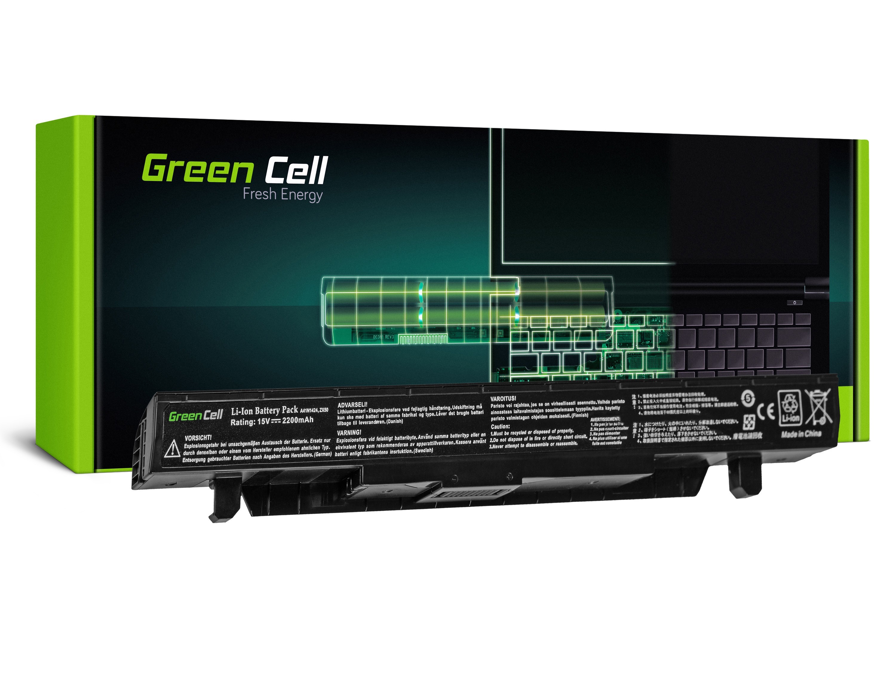 Green Cell laptop batteri til Asus GL552 GL552J GL552V ZX50 ZX50J ZX50V