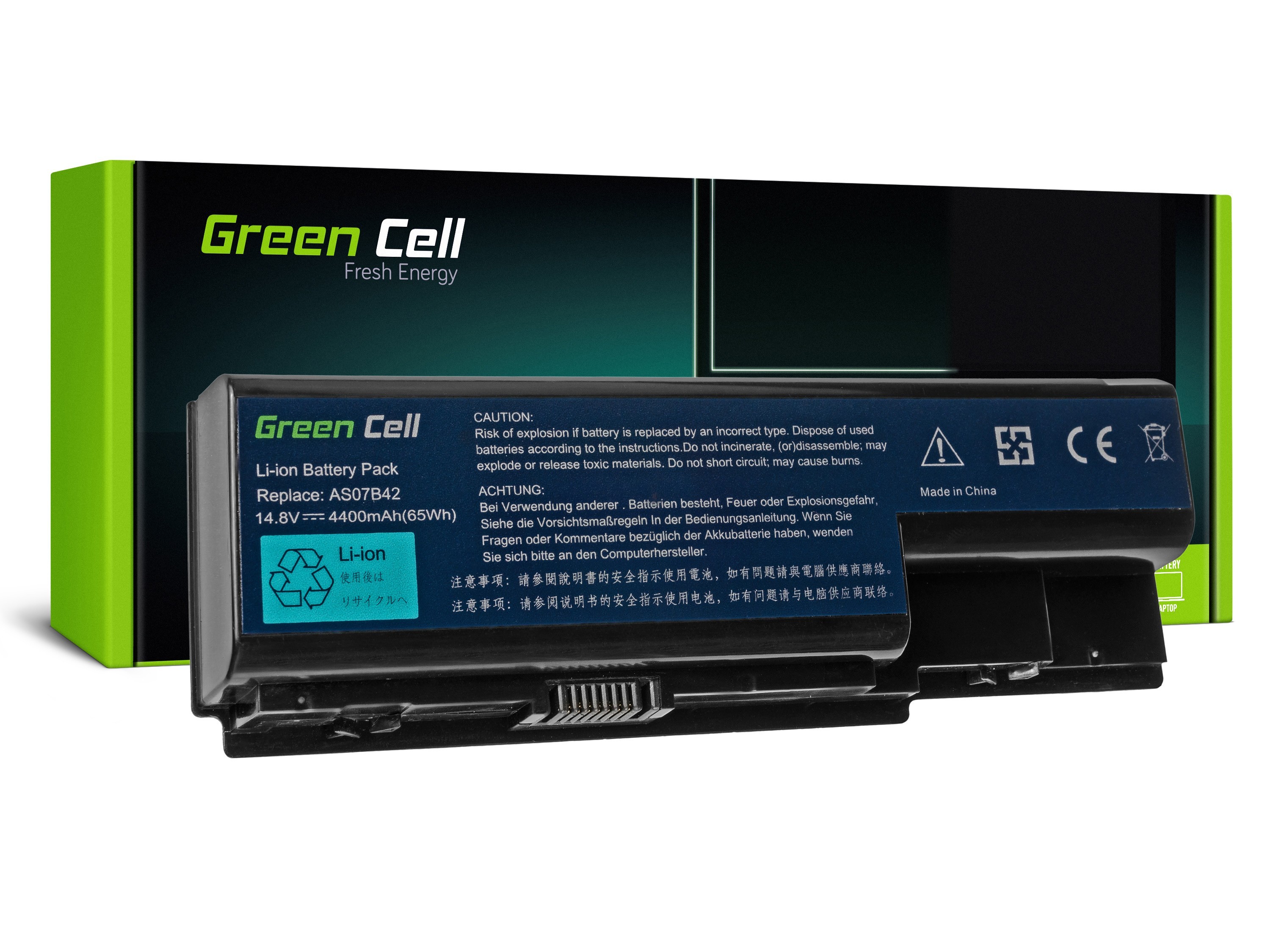 Green Cell laptop batteri til Acer Aspire 5520 AS07B31 AS07B32 / 14,4V 4400mAh