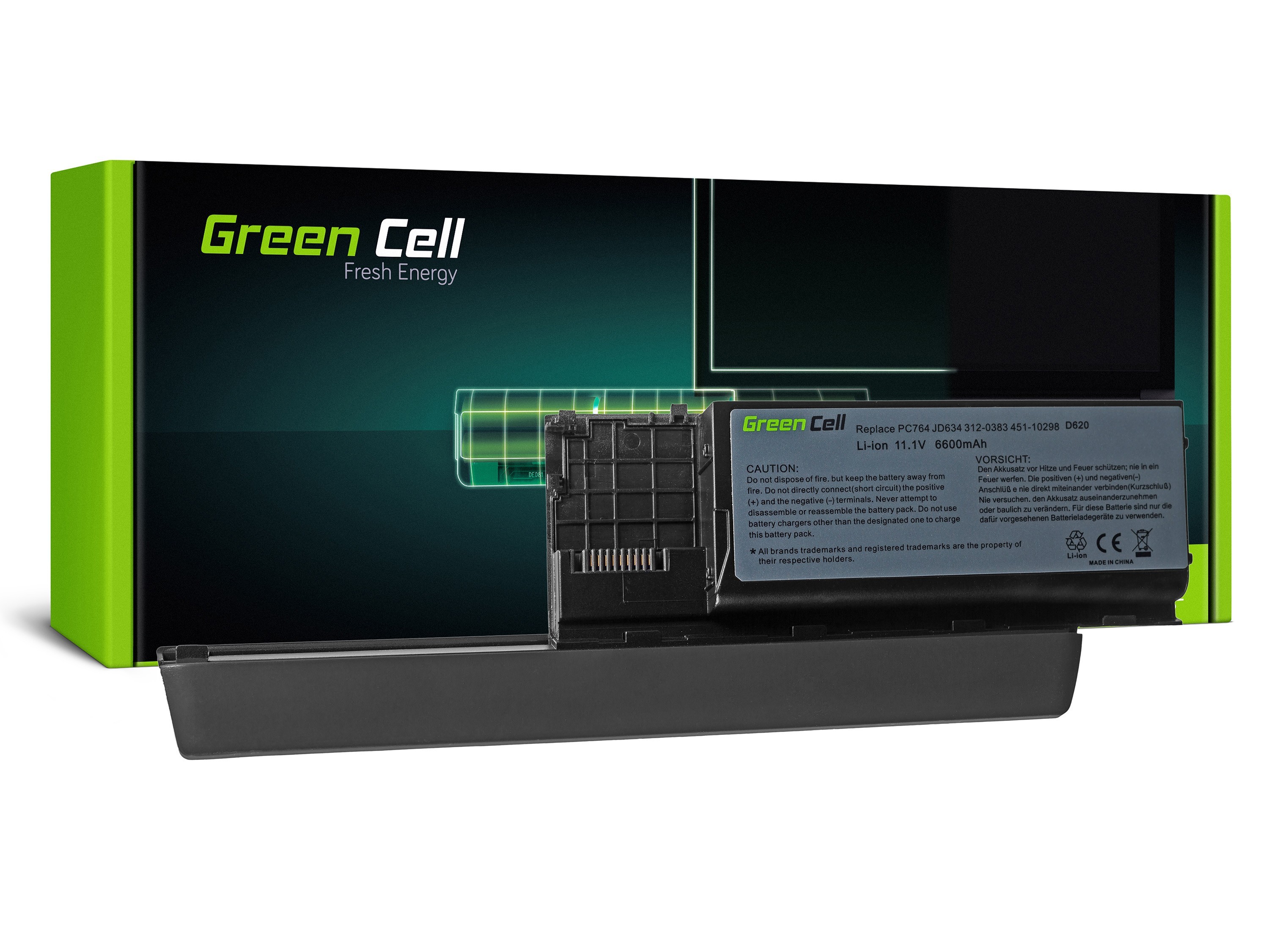 Green Cell laptop batteri til Dell Latitude D620 D630 D630N
