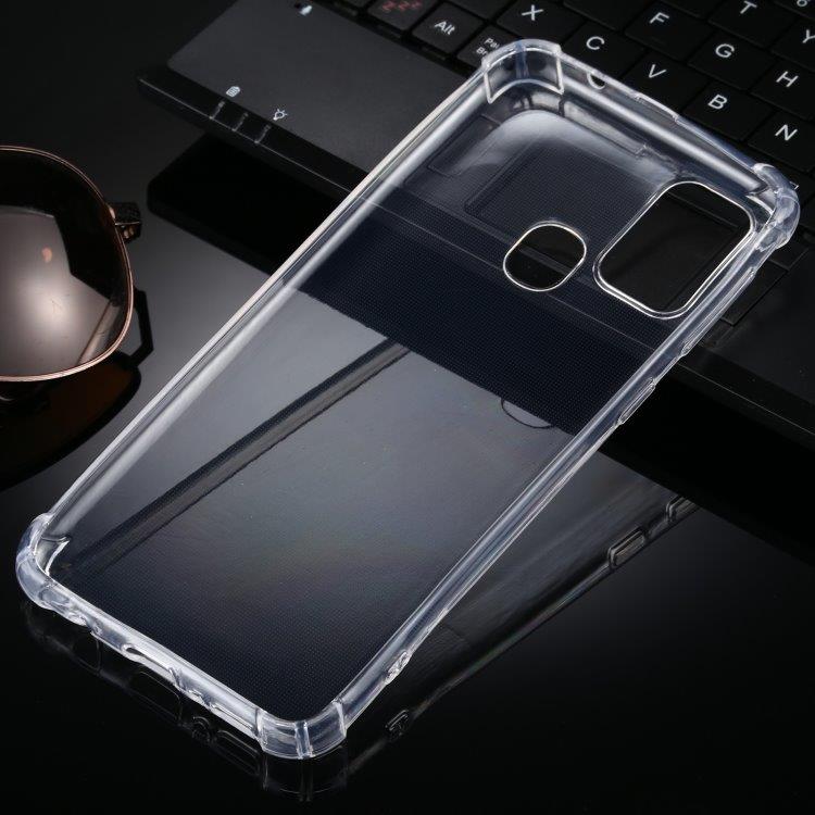 Gjennomsiktig deksel med utstikkende kanter til Samsung Galaxy M31