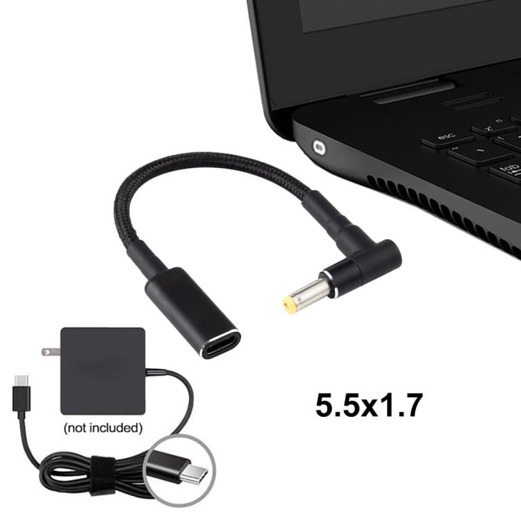 5.5 x 1.7mm til USB-C adapter