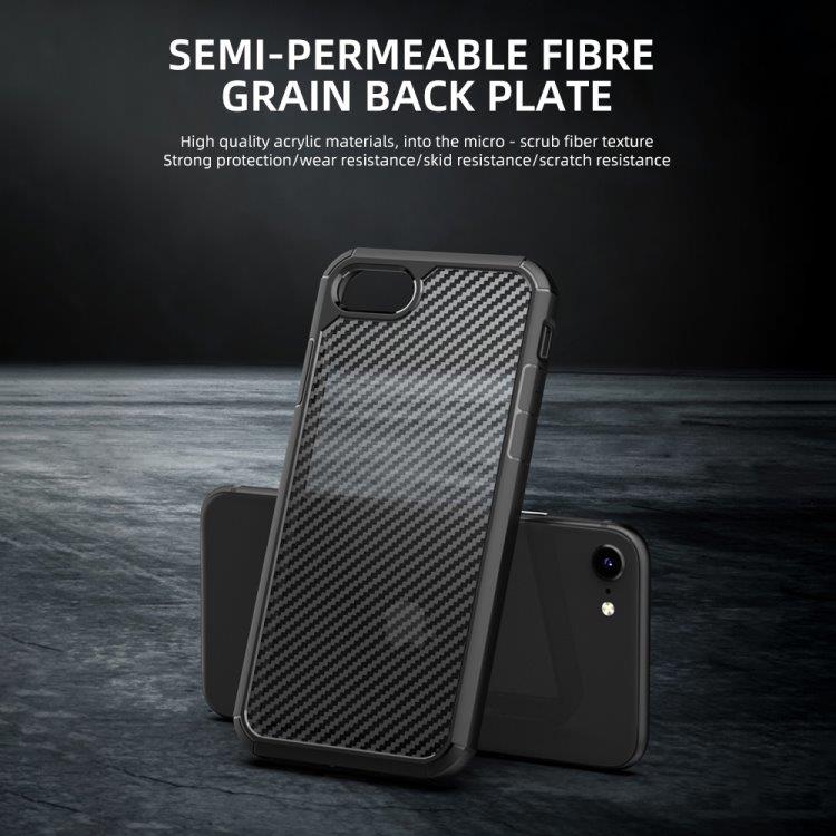 Semi-transparent slagbeskyttelse til iPhone SE 2020 / 8 / 7