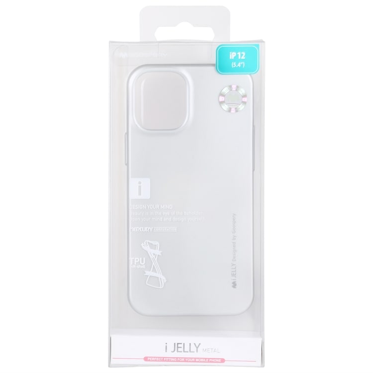i-Jelly slagbeskyttelse til iPhone 12 Mini - Sølv