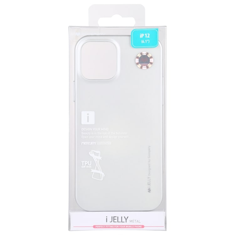 i-Jelly slagbeskyttelse til iPhone 12 / 12 Pro - Sølv
