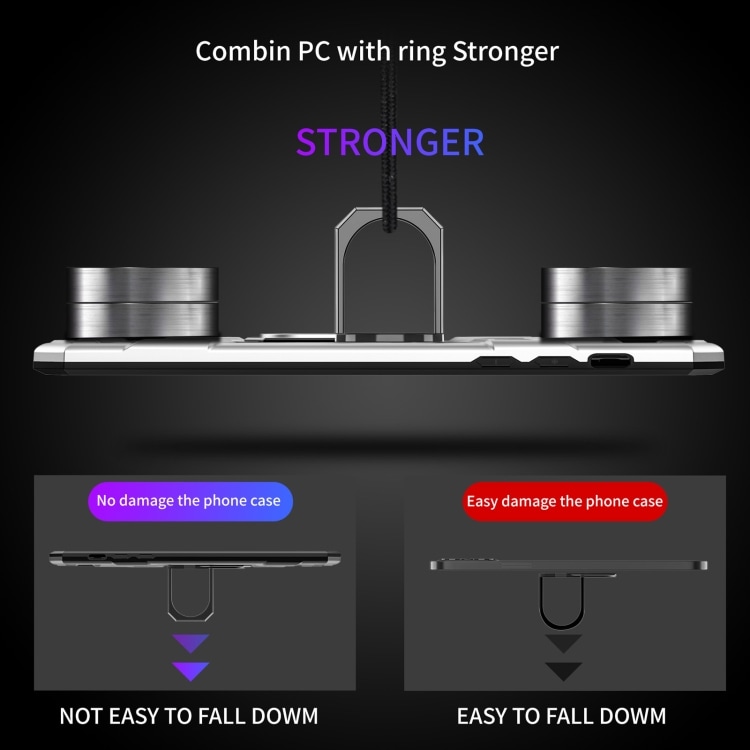Iron Knight beskyttelsedeksel med roterende støtte til iPhone 12 Pro Max - Sølv