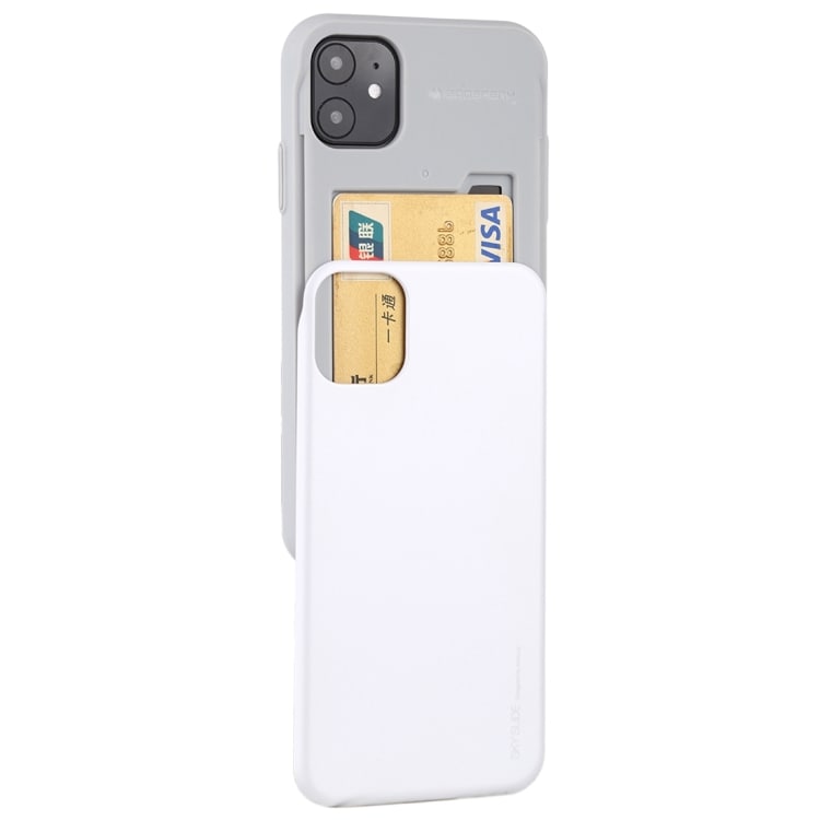 i-Jelly slagbeskyttelse med skjult kortlomme til iPhone 12 Mini - Hvit