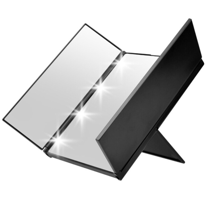Foldbart Speil med LED-Belysning
