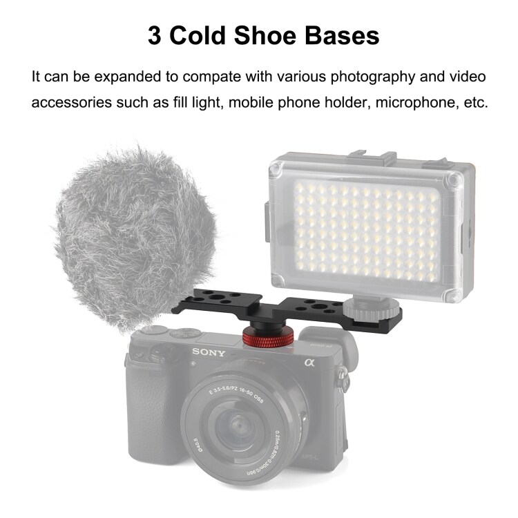PULUZ 3i1 Cold Shoe Adapter til Kamera