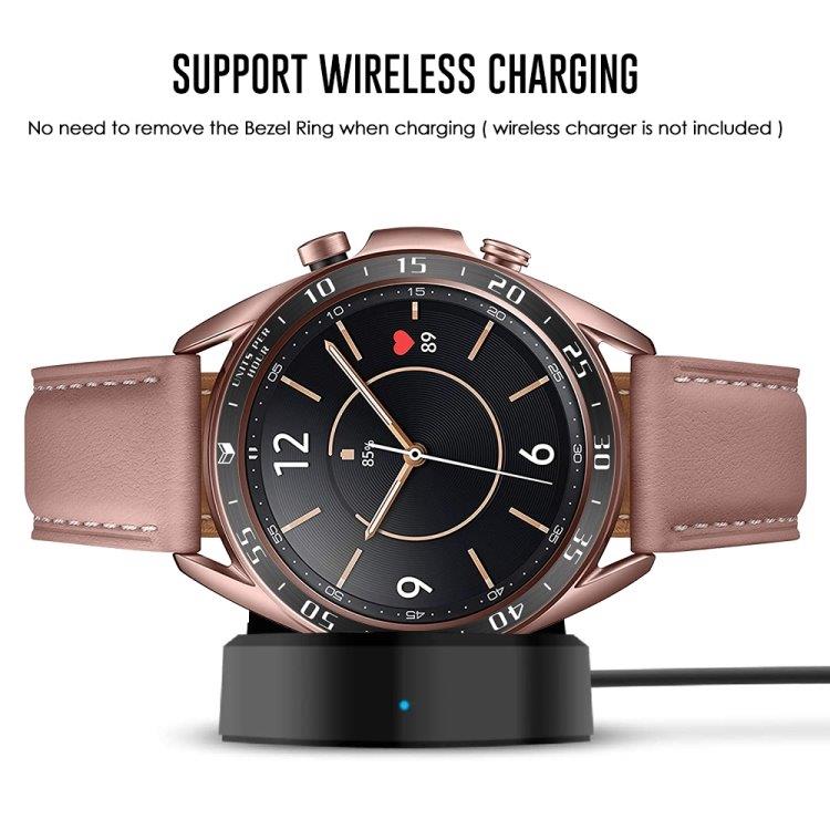 Klokkeramme til Samsung Galaxy Watch 3 41mm - Svart ring med hvite tegn