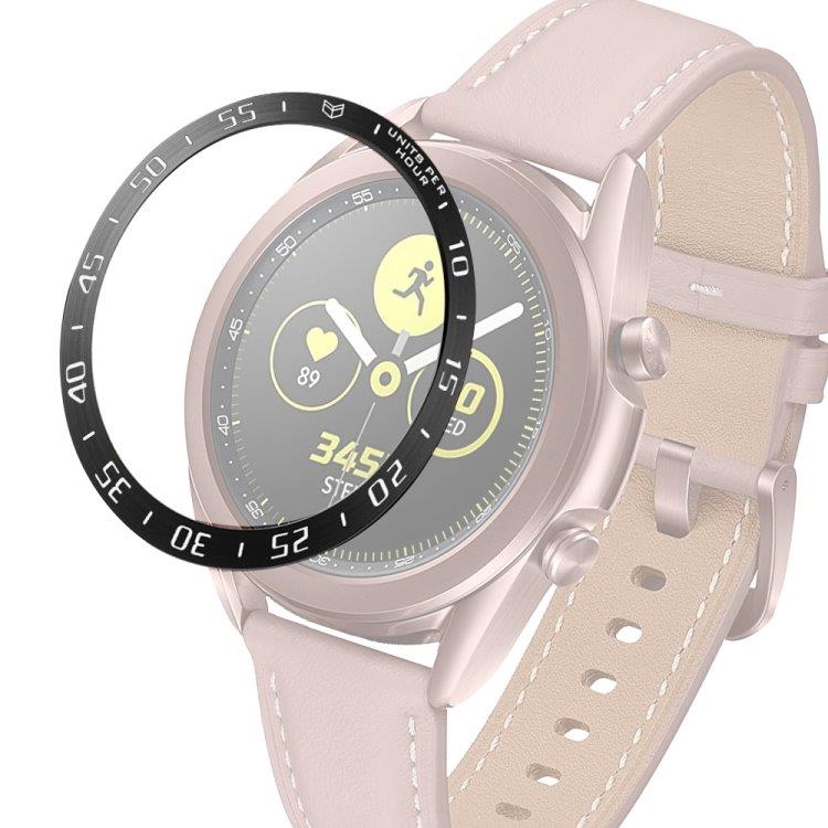 Klokkeramme til Samsung Galaxy Watch 3 41mm - Svart ring med hvite tegn