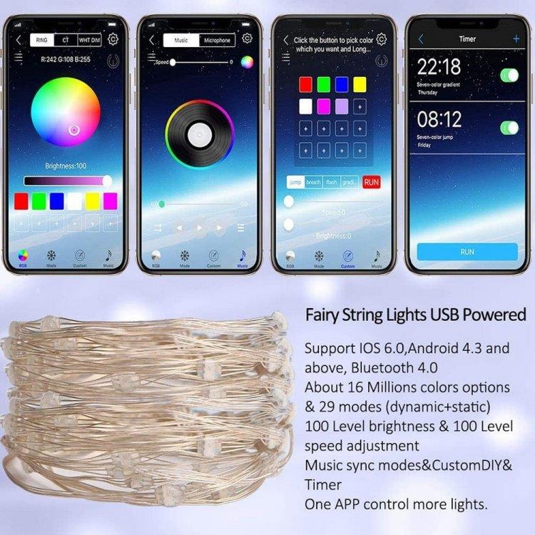 LED-Slynge med smartphonestyring