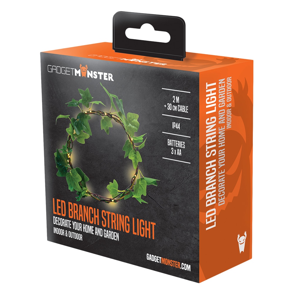 Gadgetmonster LED Branch String Light med timer og IP44-klassifisering