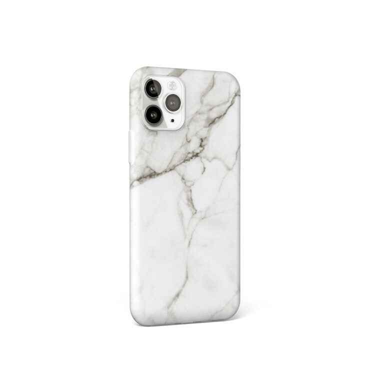 Deksel med marmormønster til iPhone 12 mini - Hvit
