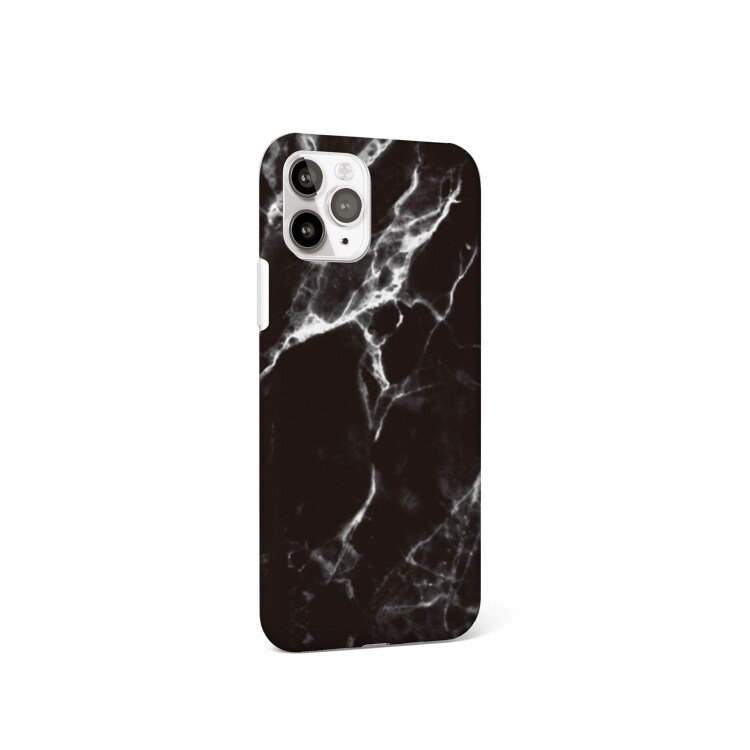 Deksel med marmormønster til iPhone 12 mini - Svart