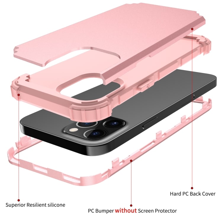 Mobildeksel med robuste kanter til iPhone 12 / 12 Pro - Rosa