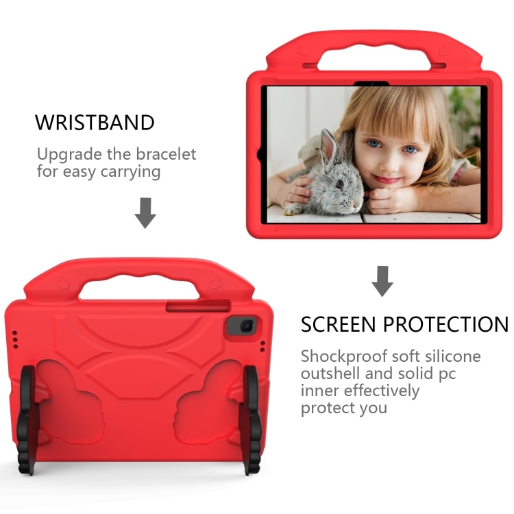 Beskyttende deksel med håndtak til Samsung Galaxy Tab A7 10.4(2020)T500/T505 - Rød