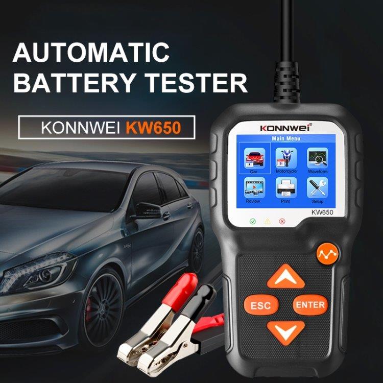 KONNWEI KW650 6V- 12V Diagnostikkverktøy for kjøretøybatterier