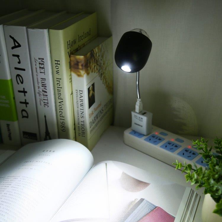 USB-lampe med fargeglad discobelysning og vanlig belysning
