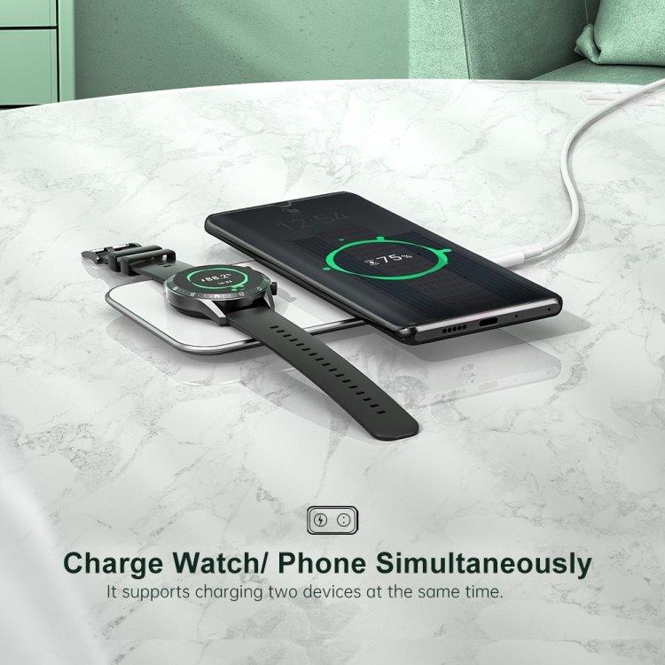 Trådløs ladeplate til Huawei Smartwatch & Telefon
