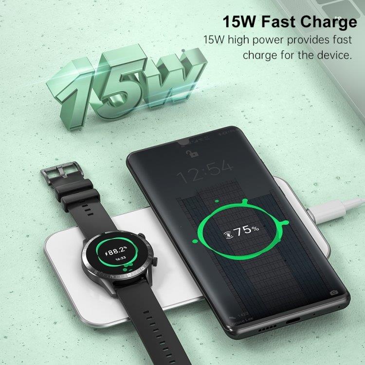 Trådløs ladeplate til Huawei Smartwatch & Telefon