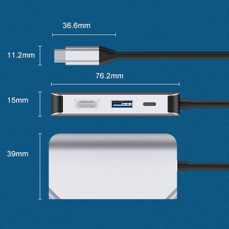 4-i-1-adapter USB-C til HDMI + VGA + USB 3.0 + PD-port