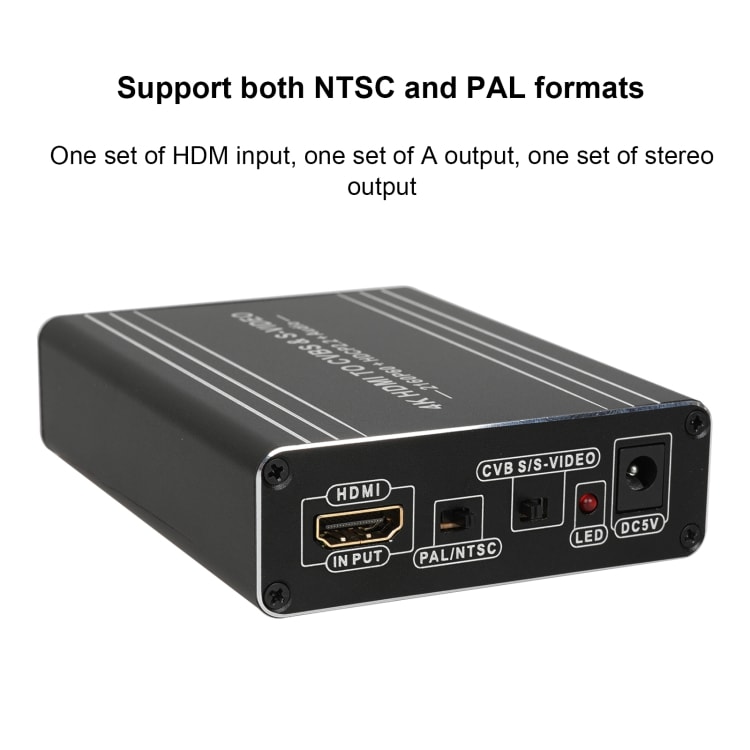 4K HDMI til CVBS & S-Video konverterer