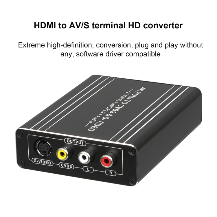 4K HDMI til CVBS & S-Video konverterer