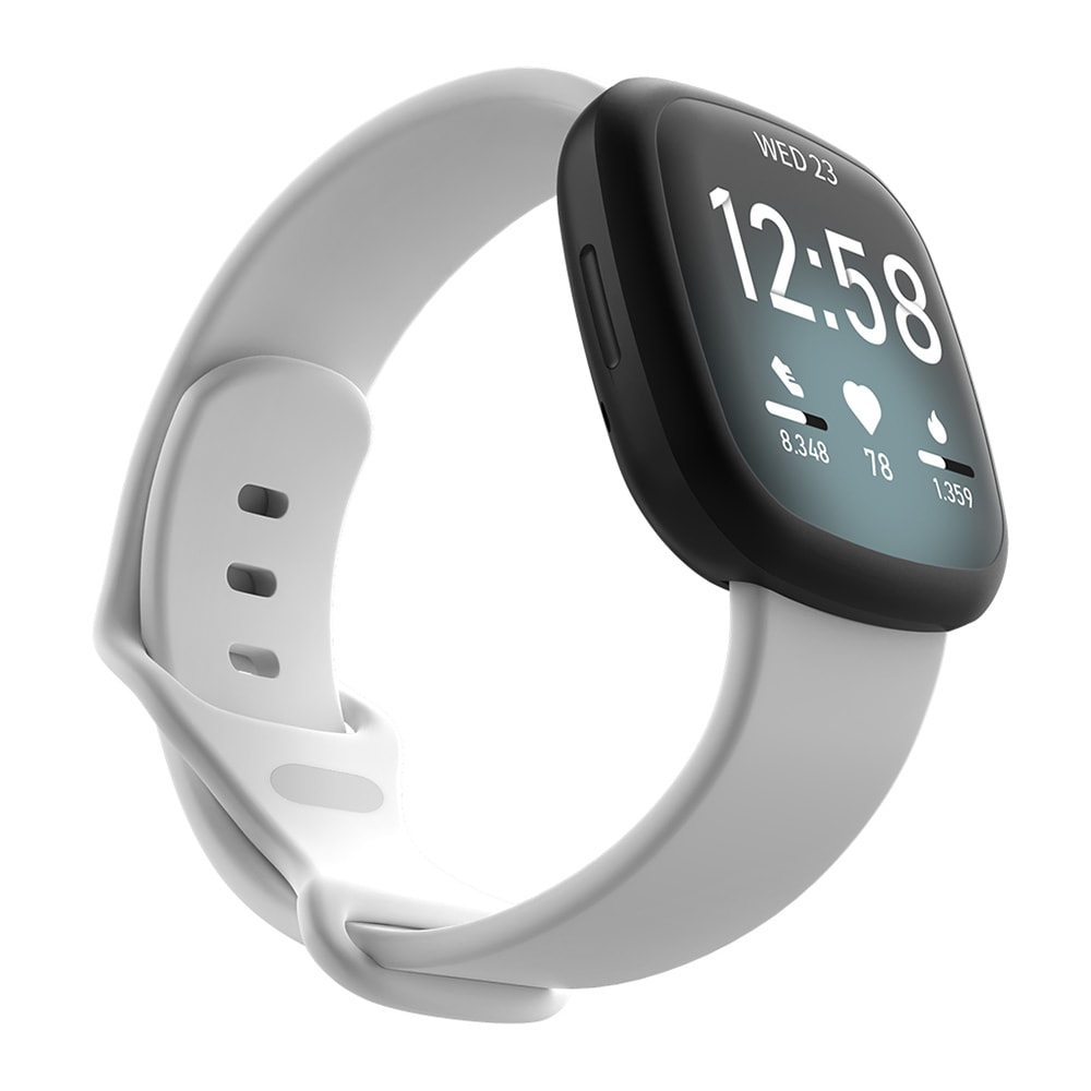 Silikonarmbånd Fitbit Versa 3 Hvit - Small