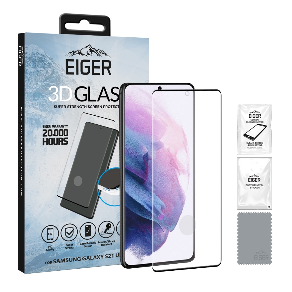 Eiger 3D Glass Skjermbeskyttelse Samsung Galaxy S21 Ultra
