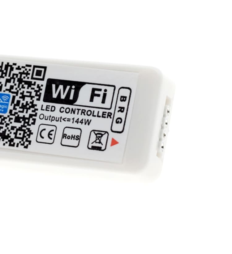 Trådløs regulator for RGBW-belysning til smartphones med IR-kontroll