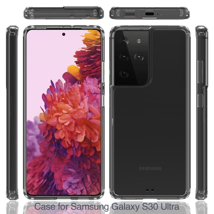 Gjennomsiktig silikonbeskyttelse til Samsung Galaxy S21 Ultra 5G