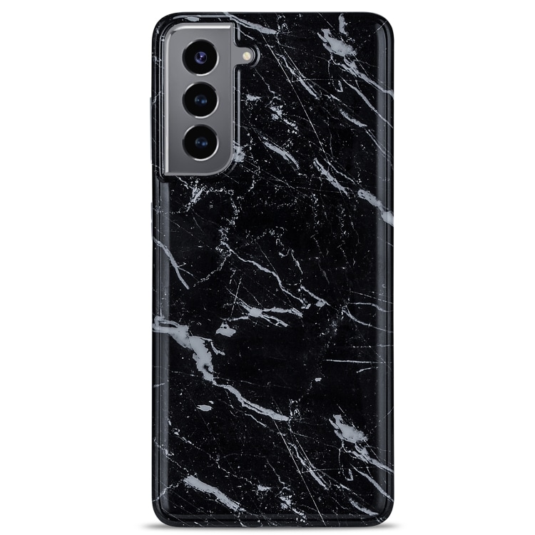 Deksel med marmormønster til Samsung Galaxy S21+ 5G - Svart