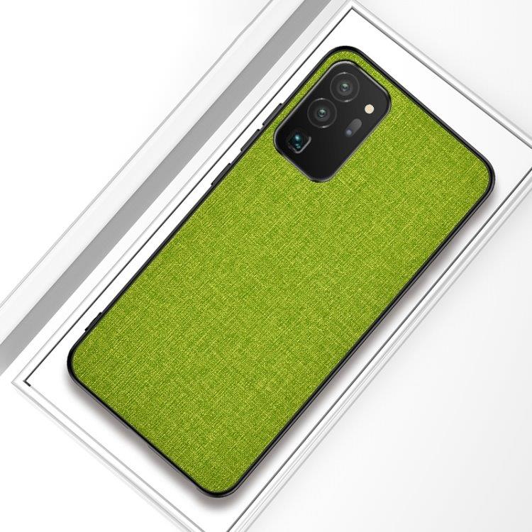 Beskyttelsedeksel med tekstil på utsiden til Samsung Galaxy S21 Ultra 5G - Grønn