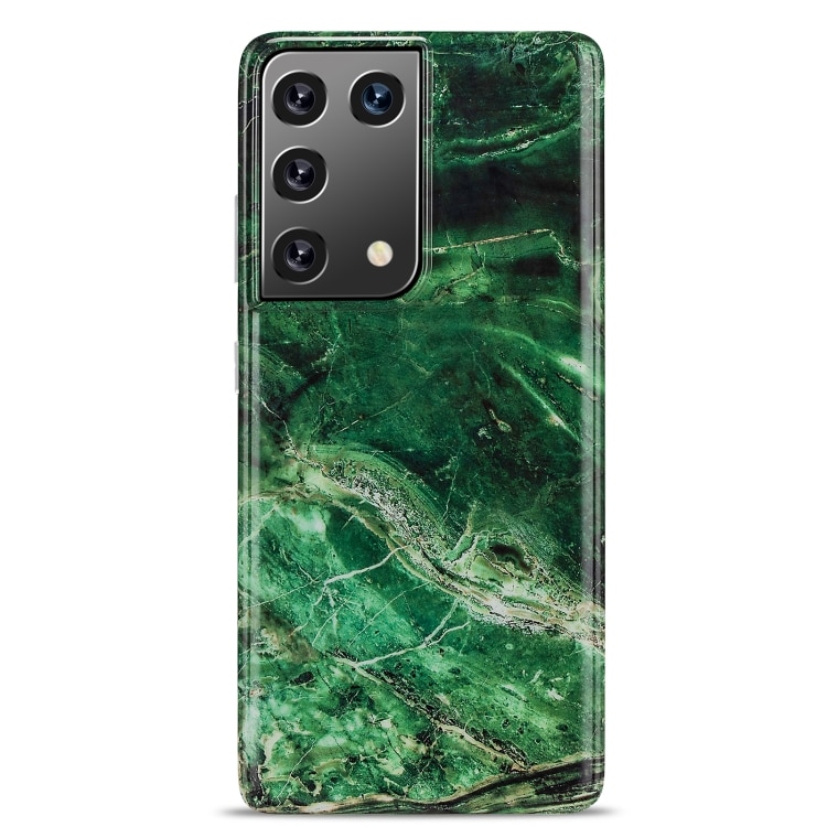 Deksel med marmortekstur til Samsung Galaxy S21 Ultra - Grønn