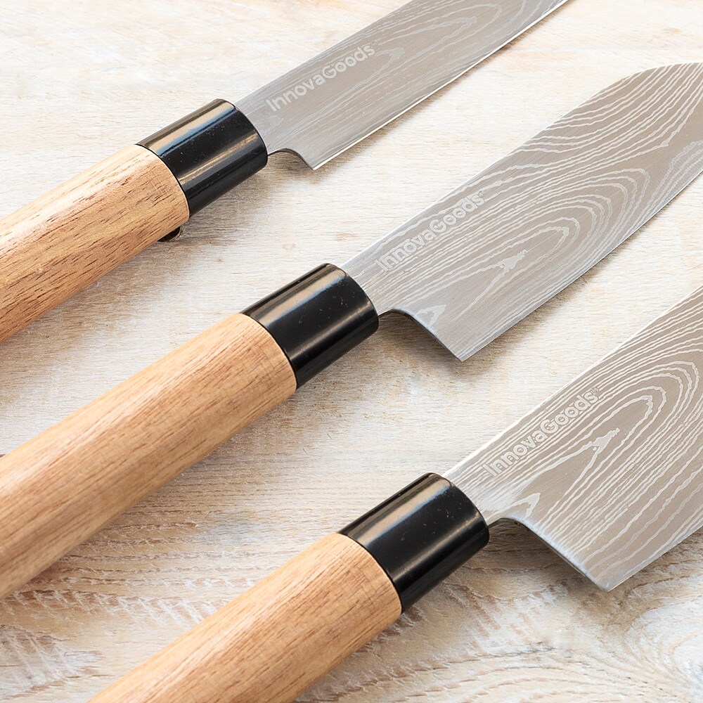 Innovagoods Japanske Kjøkkenkniver 3-pk