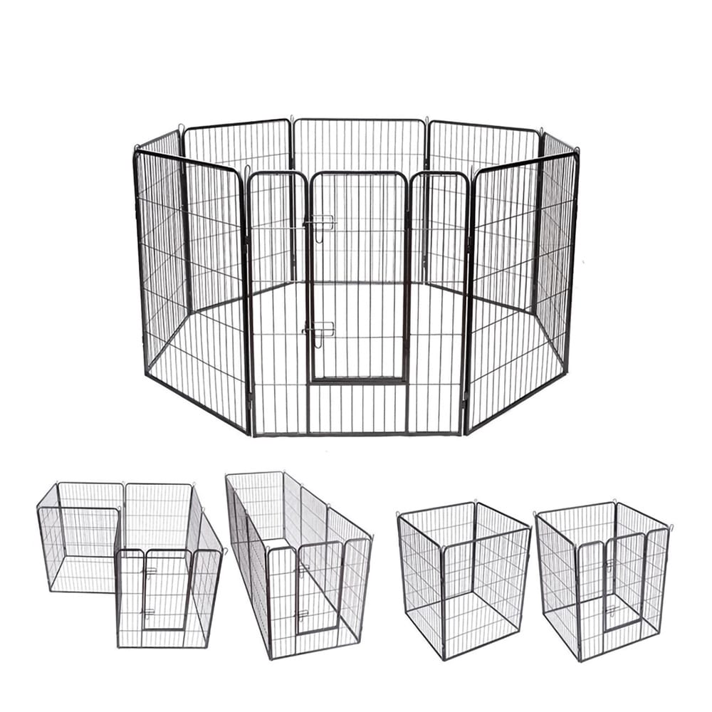 Hundehage i metall 80x80cm 8 Deler