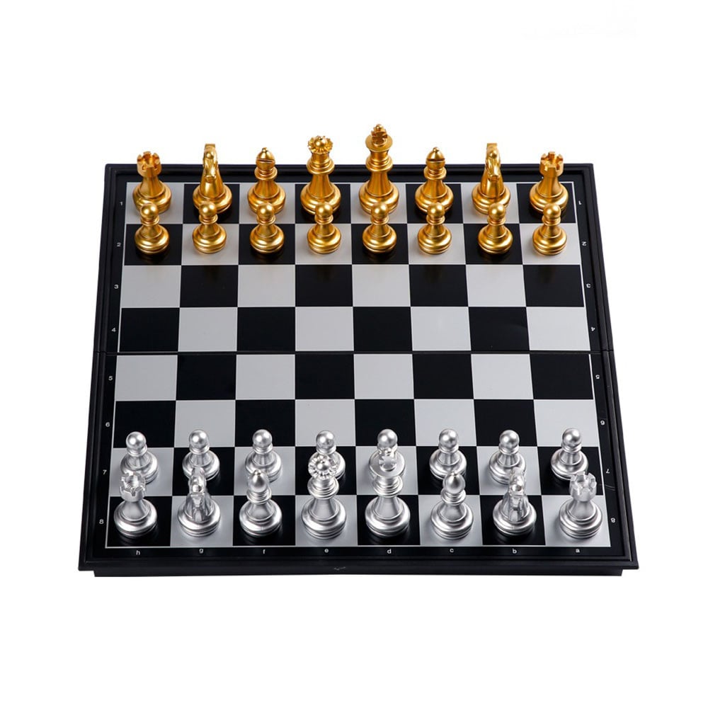 Sjakk Sett - Gylne brikker 32x32cm