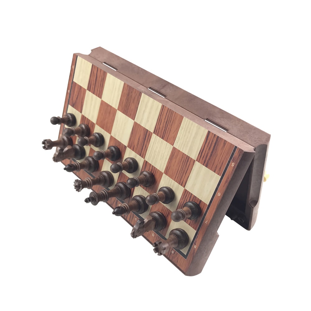 Sjakk Sett - Svart/Hvite Brikker 31,5x27,2cm