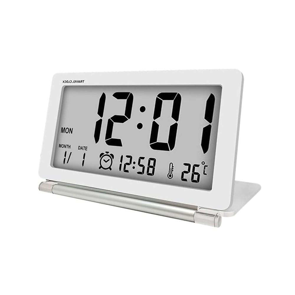 Reisevekkerklokke Hvit