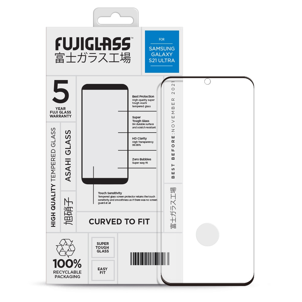 Fuji Curved-to-fit Skjermbeskyttelse Samsung Galaxy S21 Ultra