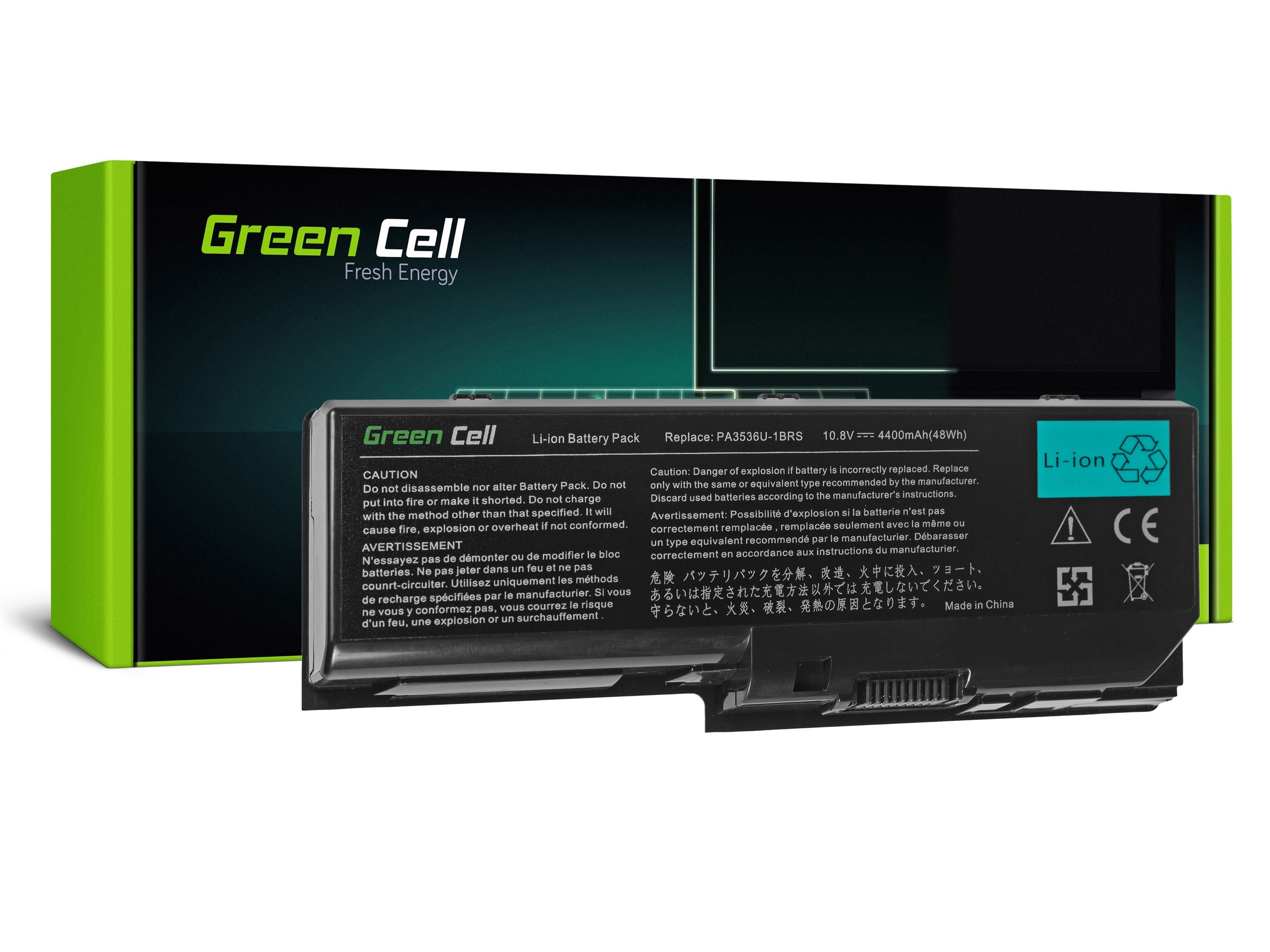 Green Cell laptop batteri till Toshiba Satellite L350 P200 PA3536U-1BRS
