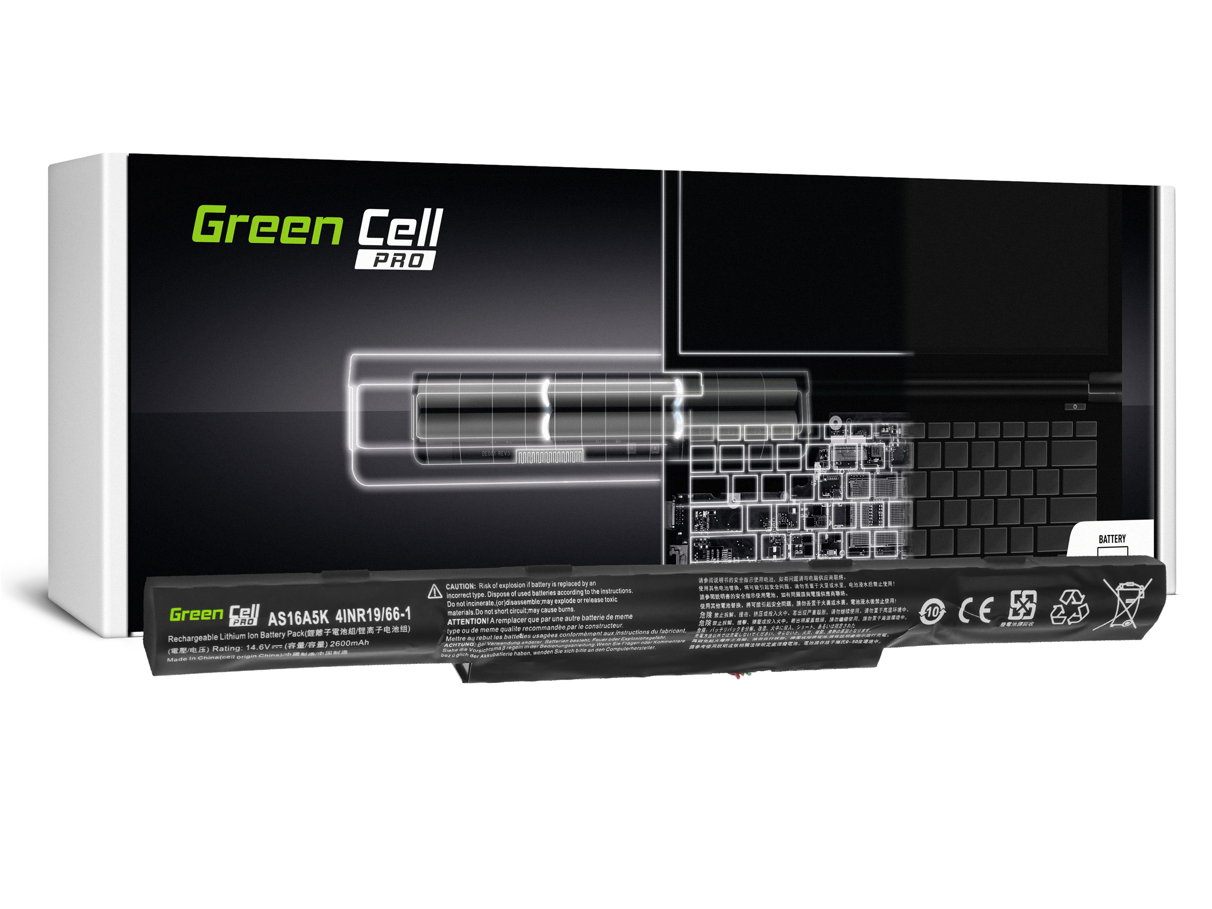 Green Cell PRO batteri AS16A5K til Acer Aspire E15 E5-553 E5-553G