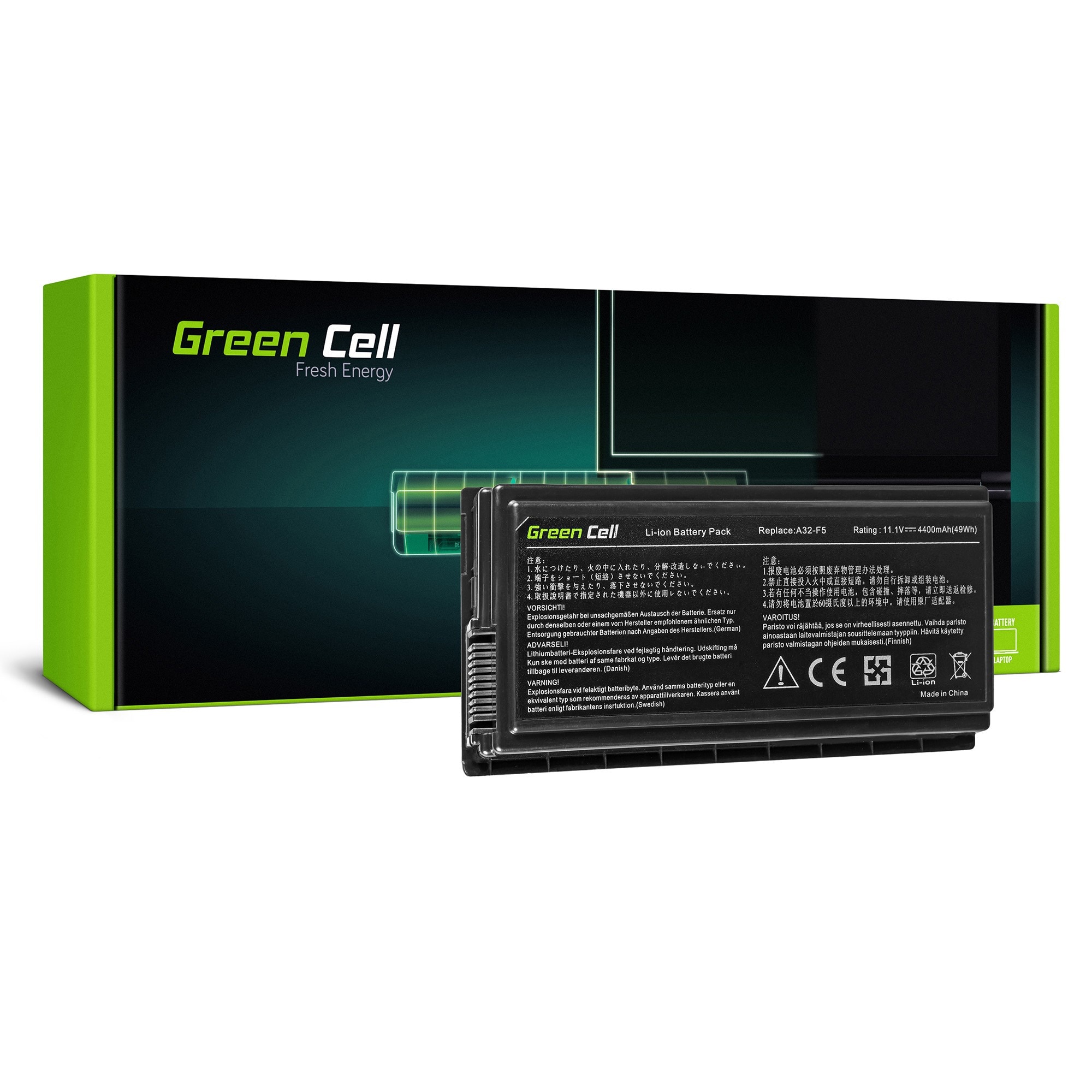 Green Cell laptop batteri til Asus F5N F5R F5V F5M F5RL X50 X50N X50RL