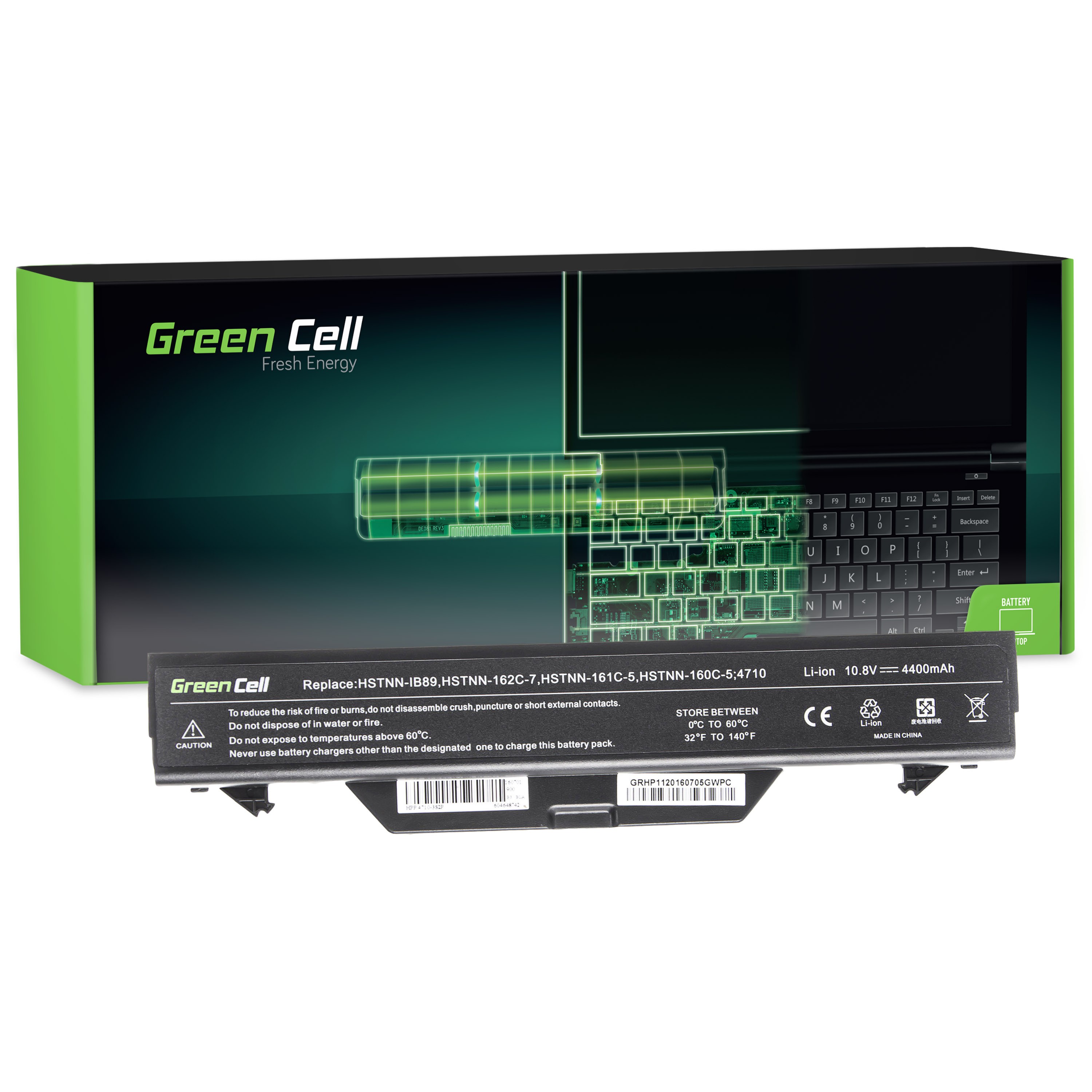 Green Cell laptop batteri till HP Probook 4510 4510s 4515s 4710s 4720s