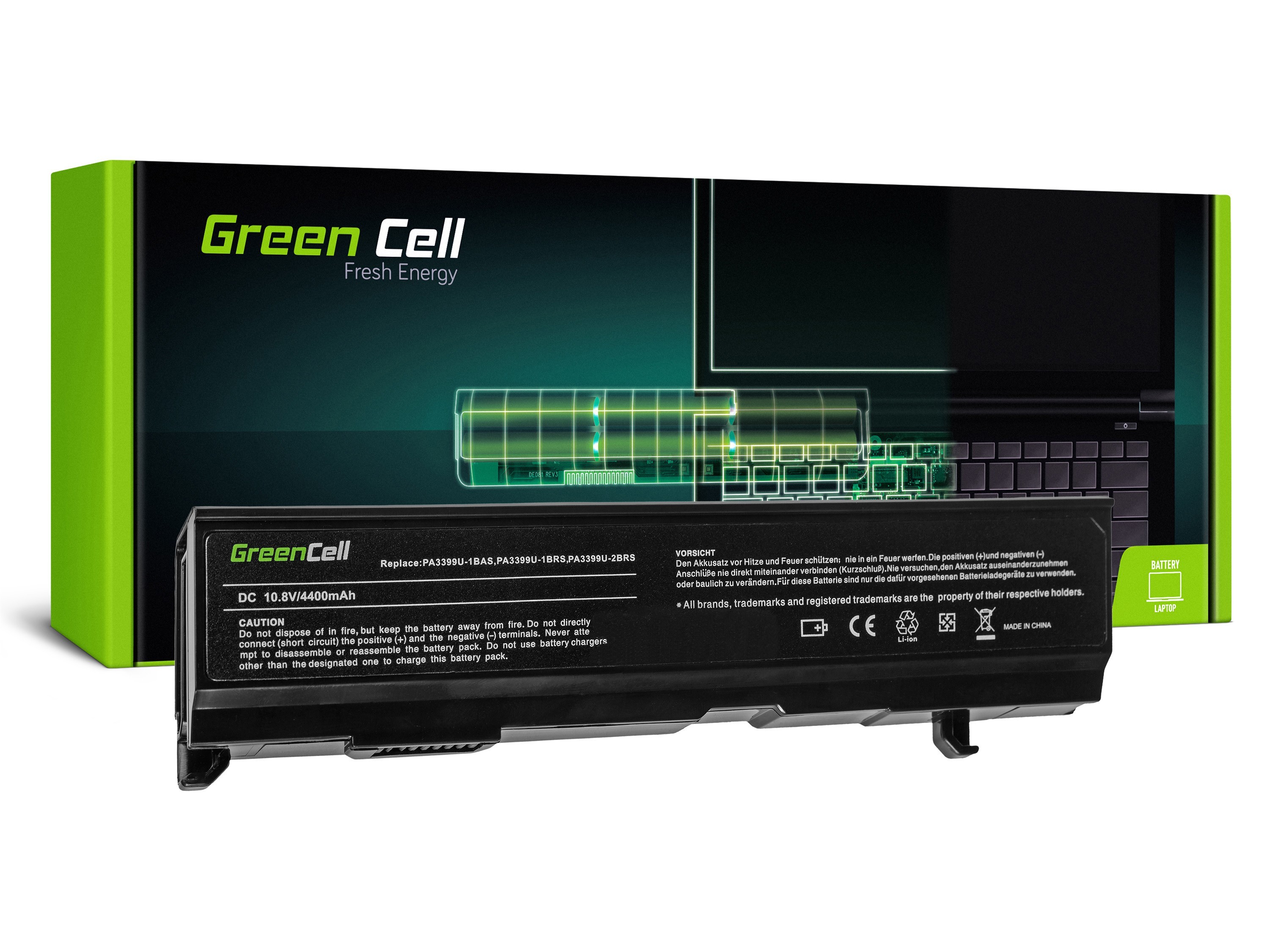 Green Cell laptop batteri til Toshiba Satellite A80 A100 A105 M40 M50